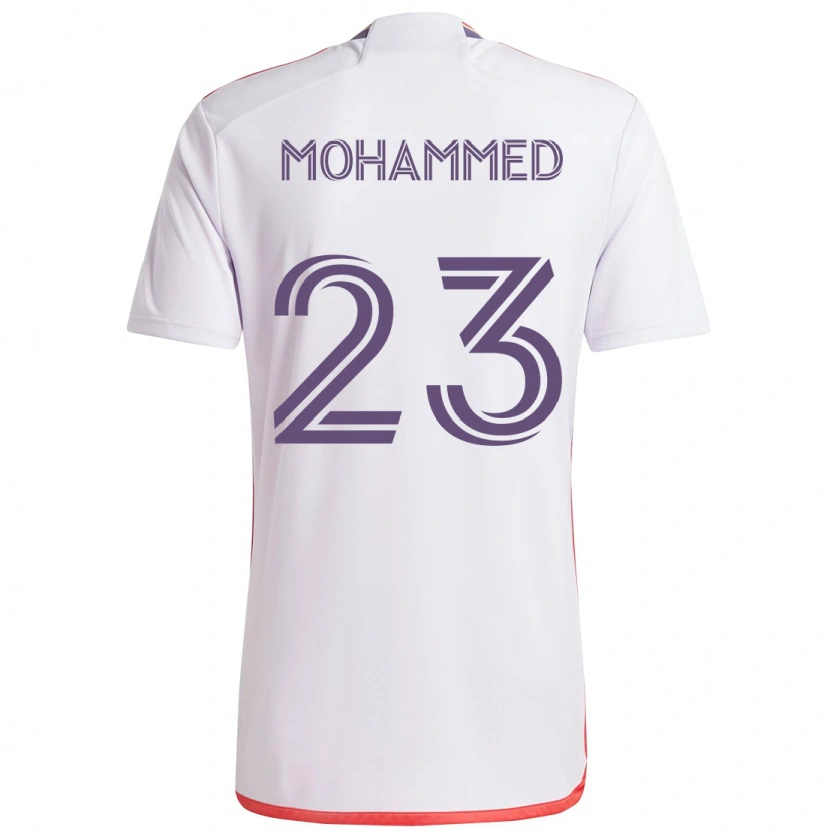 Danxen Kid Shak Mohammed #23 White Purple Away Jersey 2025/26 T-Shirt