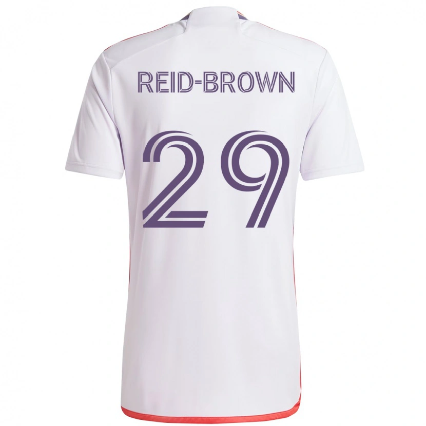 Danxen Kid Tahir Reid-Brown #29 White Purple Away Jersey 2025/26 T-Shirt