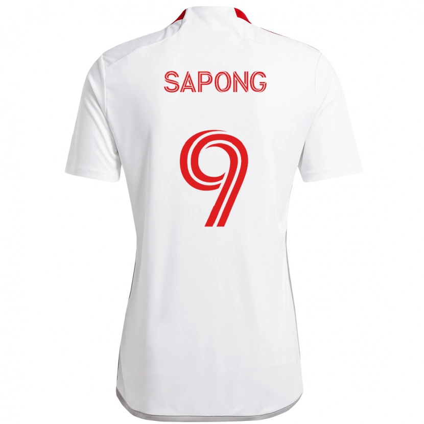 Danxen Kid C.j. Sapong #9 White Red Away Jersey 2025/26 T-Shirt