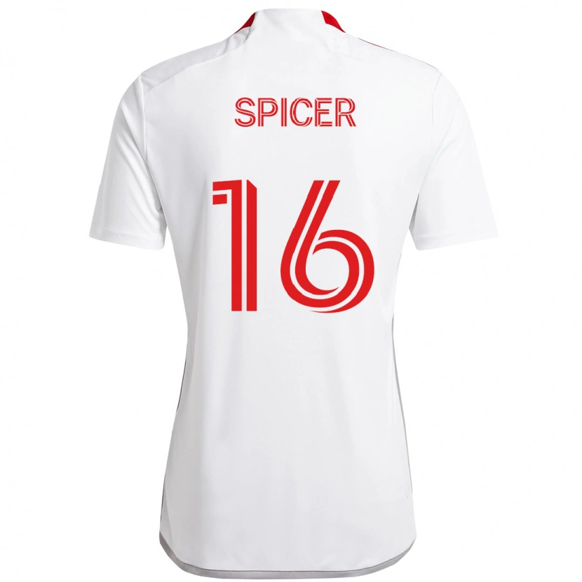 Danxen Kid Tyrese Spicer #16 White Red Away Jersey 2025/26 T-Shirt