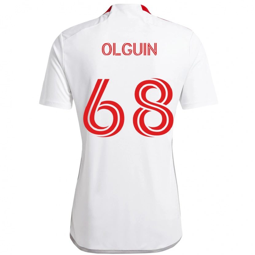 Danxen Kid Lucas Olguin #68 White Red Away Jersey 2025/26 T-Shirt
