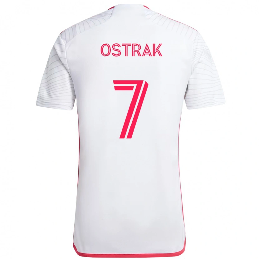 Danxen Kid Tomas Ostrak #7 White Magenta Away Jersey 2025/26 T-Shirt