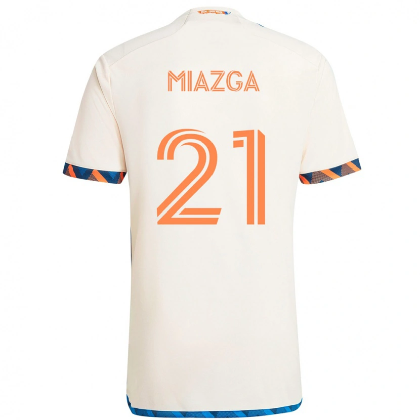 Danxen Kid Matt Miazga #21 White Blue Orange Away Jersey 2025/26 T-Shirt