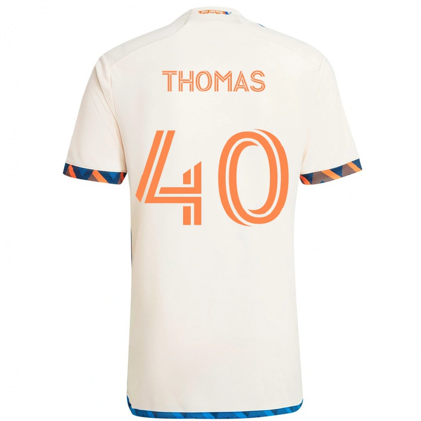 Danxen Kid Kai Thomas #40 White Blue Orange Away Jersey 2025/26 T-Shirt