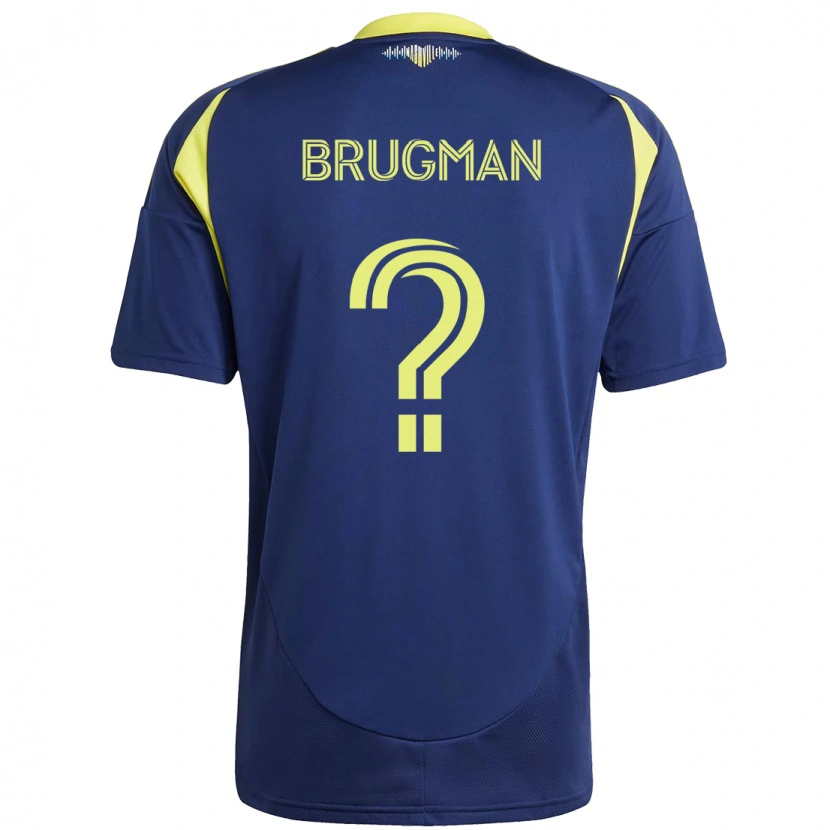 Danxen Kid Gastón Brugman #0 Navy Blue Yellow Away Jersey 2025/26 T-Shirt