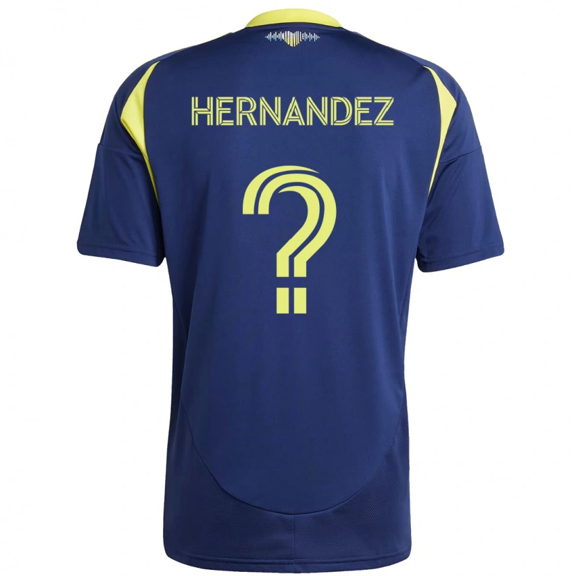 Danxen Kid Jonathan Hernández #0 Navy Blue Yellow Away Jersey 2025/26 T-Shirt