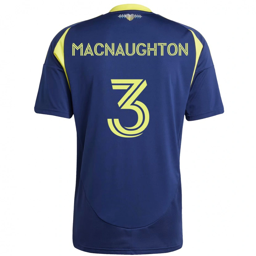 Danxen Kid Lukas Macnaughton #3 Navy Blue Yellow Away Jersey 2025/26 T-Shirt