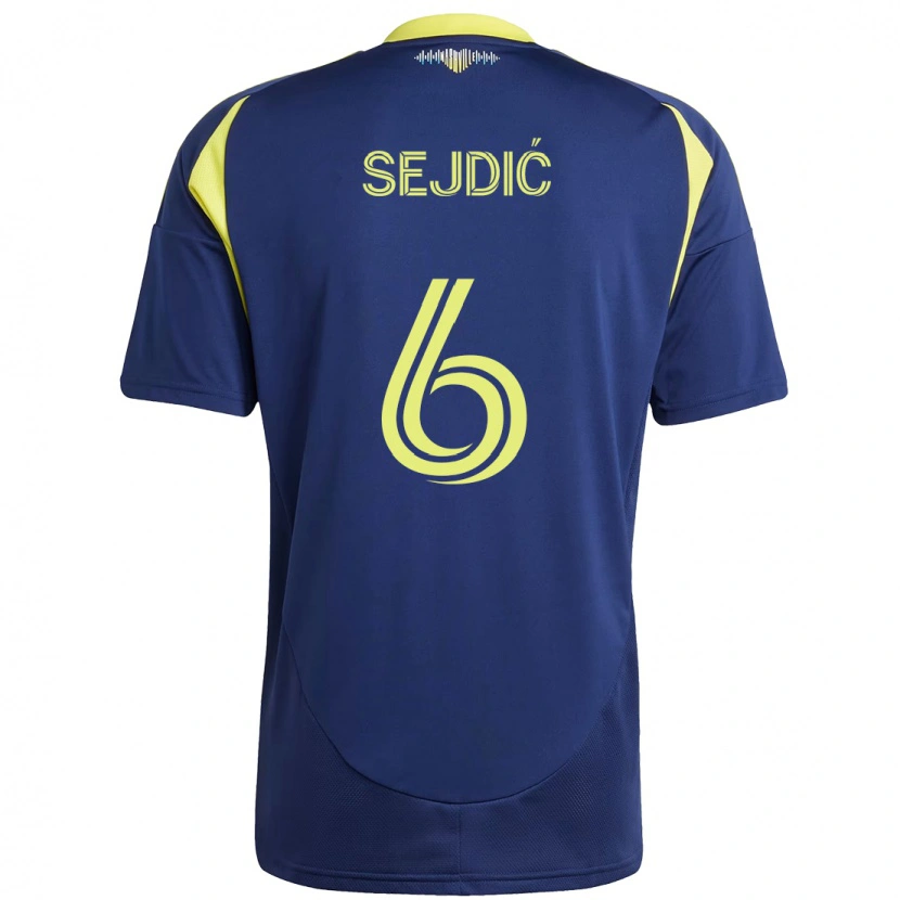Danxen Kid Amar Sejdić #6 Navy Blue Yellow Away Jersey 2025/26 T-Shirt