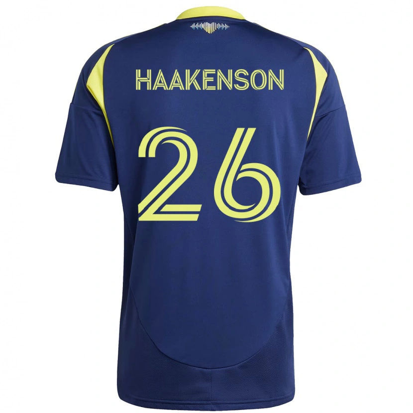 Danxen Kid Luke Haakenson #26 Navy Blue Yellow Away Jersey 2025/26 T-Shirt