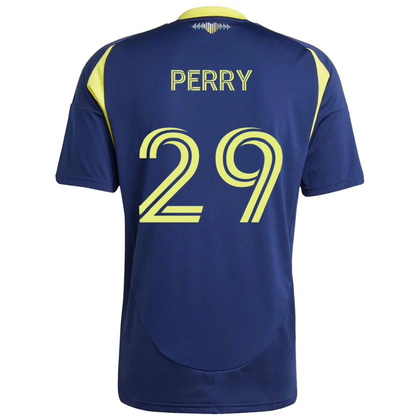 Danxen Kid Nebiyou Perry #29 Navy Blue Yellow Away Jersey 2025/26 T-Shirt