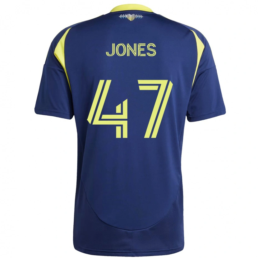 Danxen Kid Isaiah Jones #47 Navy Blue Yellow Away Jersey 2025/26 T-Shirt