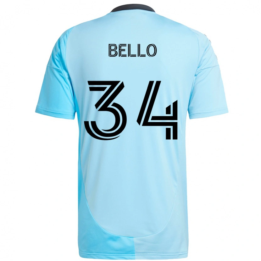 Danxen Kid Zaydan Bello #34 Sky Blue Away Jersey 2025/26 T-Shirt