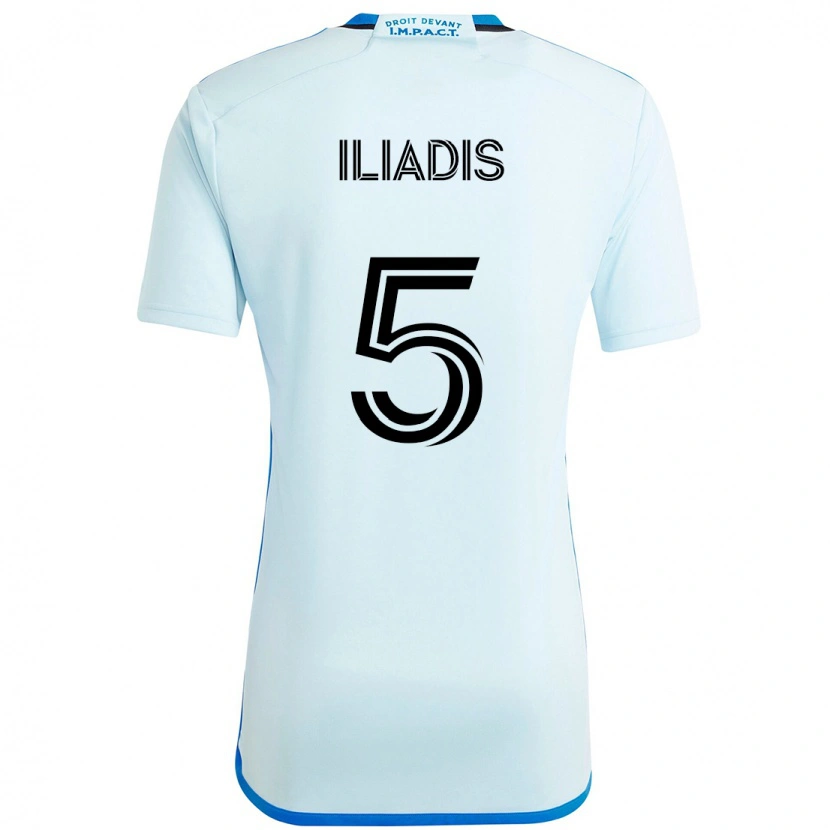 Danxen Kid Ilias Iliadis #5 Sky Blue Dark Blue Away Jersey 2025/26 T-Shirt