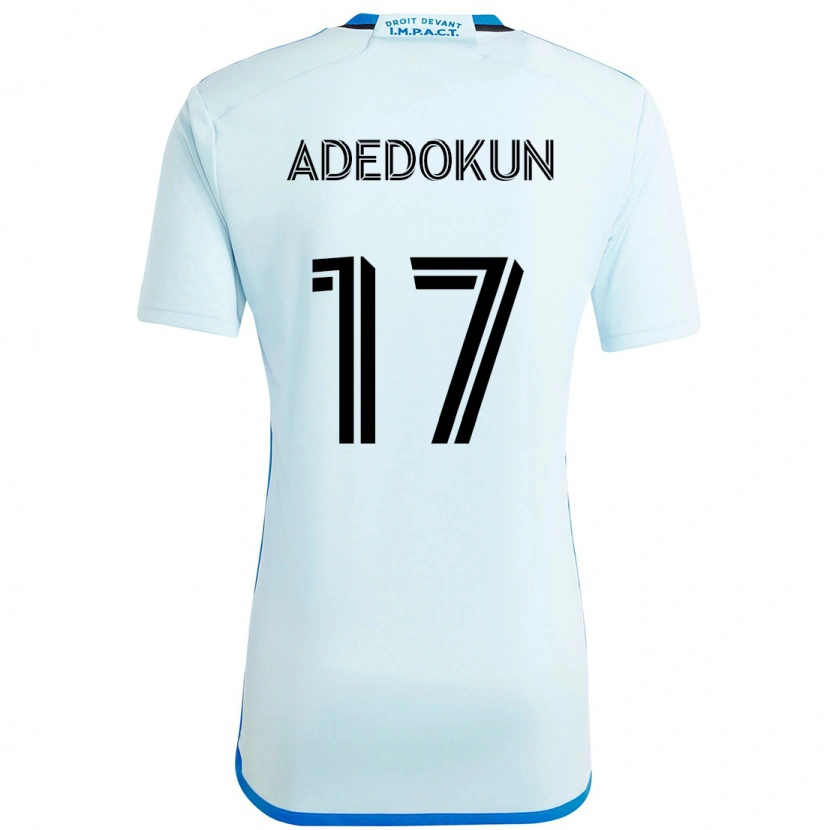 Danxen Kid Michael Adedokun #17 Sky Blue Dark Blue Away Jersey 2025/26 T-Shirt