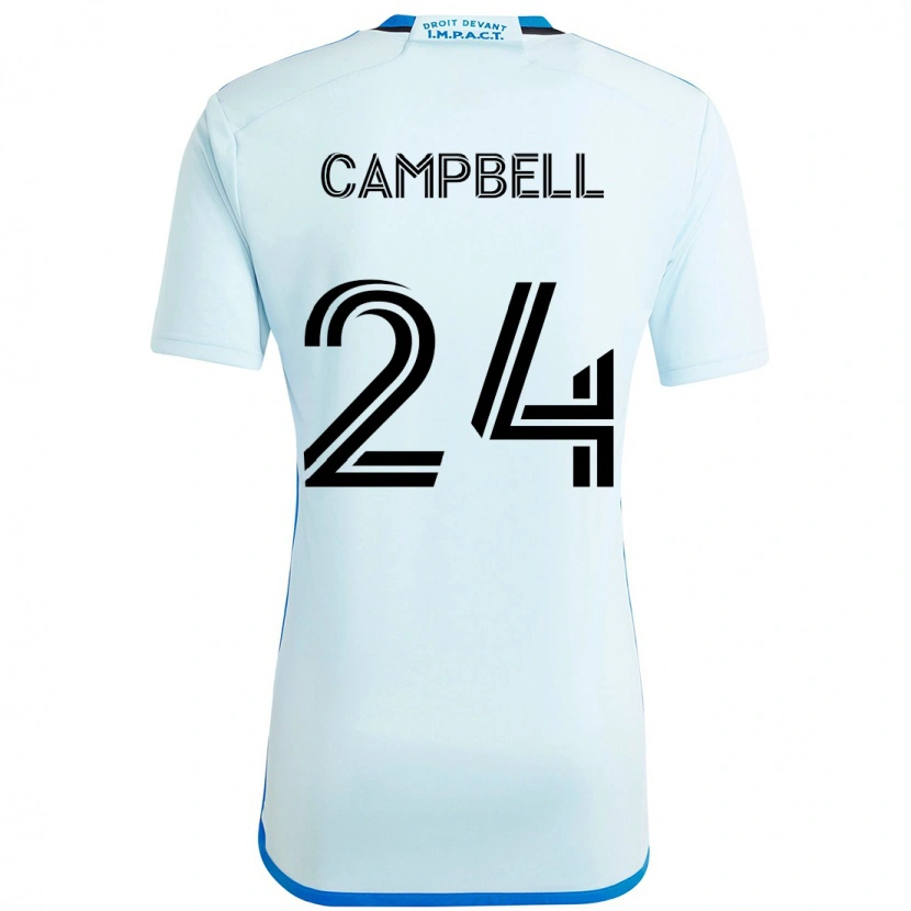 Danxen Kid George Campbell #24 Sky Blue Dark Blue Away Jersey 2025/26 T-Shirt