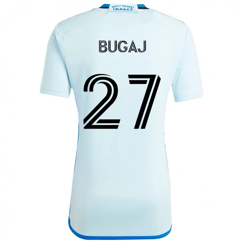 Danxen Kid Dawid Bugaj #27 Sky Blue Dark Blue Away Jersey 2025/26 T-Shirt