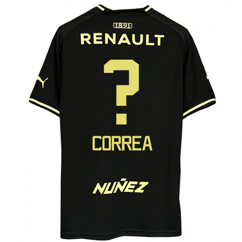Danxen Kid Franco Correa #0 Black Yellow Away Jersey 2025/26 T-Shirt