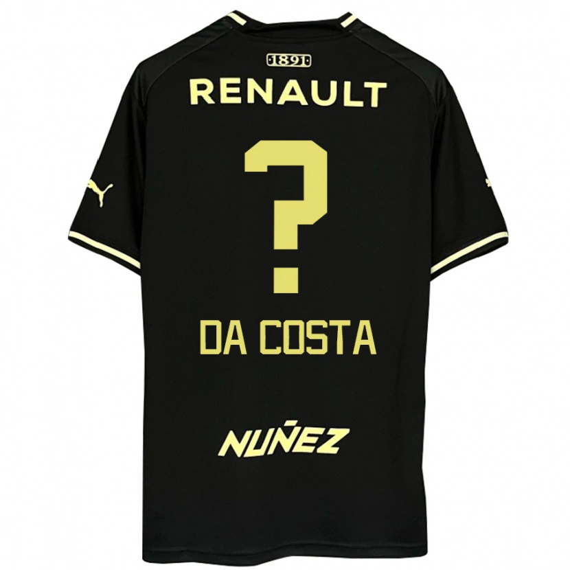 Danxen Kid Paulo Da Costa #0 Black Yellow Away Jersey 2025/26 T-Shirt
