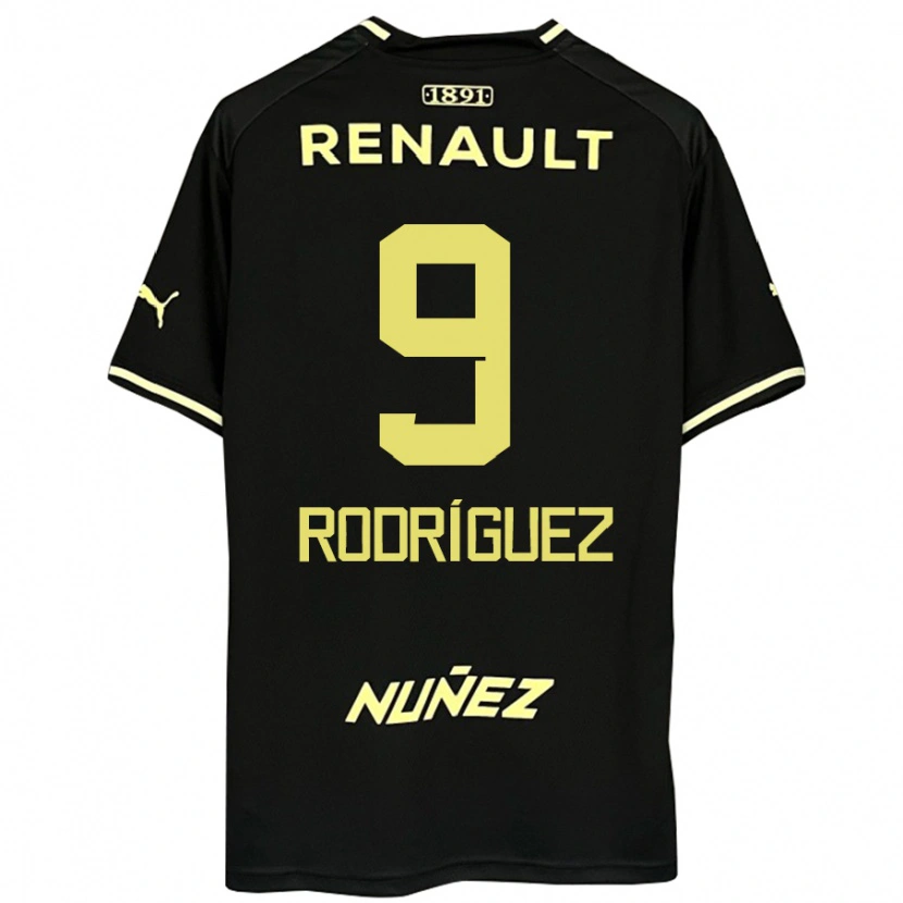 Danxen Kid Agustín Rodríguez #9 Black Yellow Away Jersey 2025/26 T-Shirt