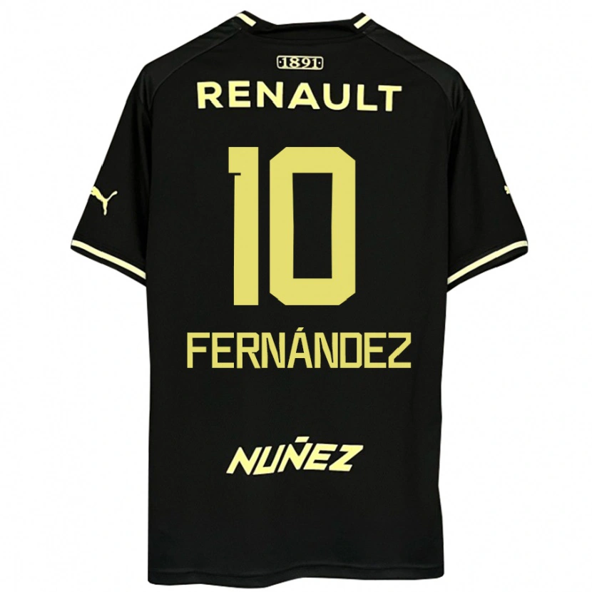 Danxen Kid Leonardo Fernández #10 Black Yellow Away Jersey 2025/26 T-Shirt