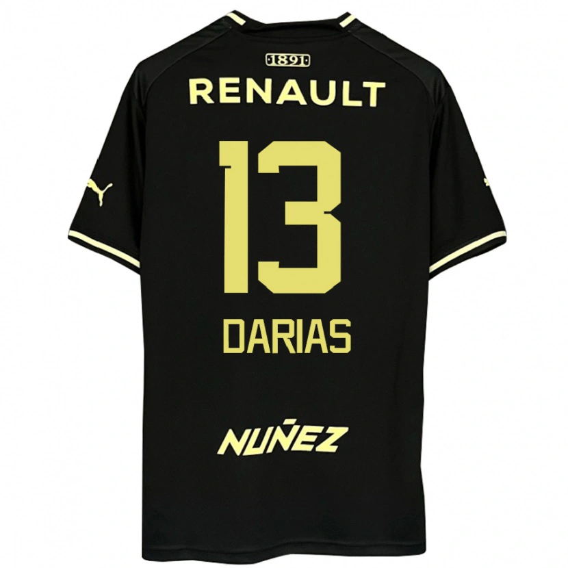 Danxen Kid Eduardo Darias #13 Black Yellow Away Jersey 2025/26 T-Shirt