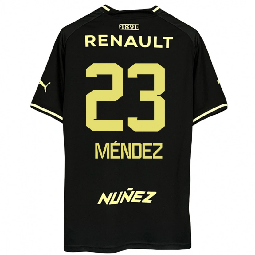 Danxen Kid Javier Méndez #23 Black Yellow Away Jersey 2025/26 T-Shirt