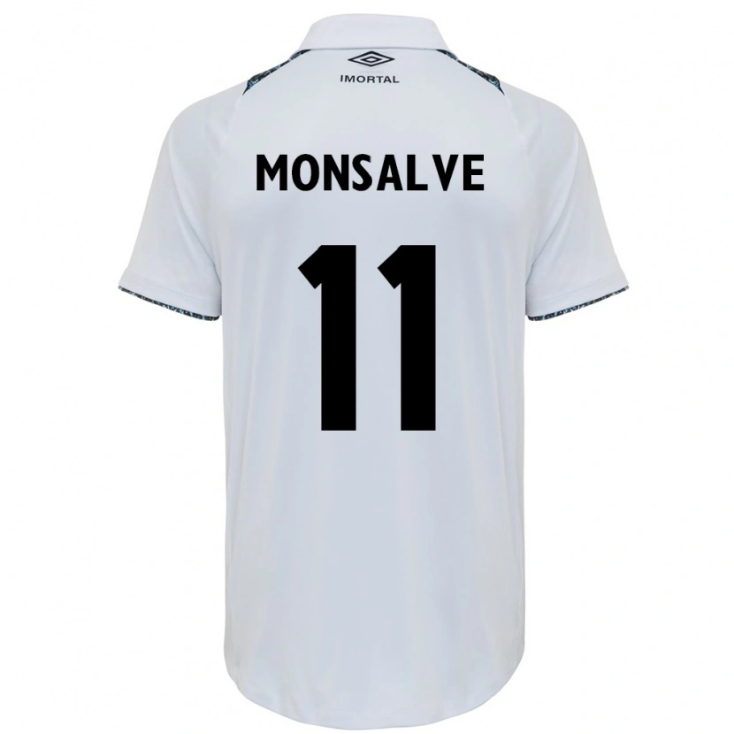 Danxen Kid Miguel Monsalve #11 White Blue Away Jersey 2025/26 T-Shirt