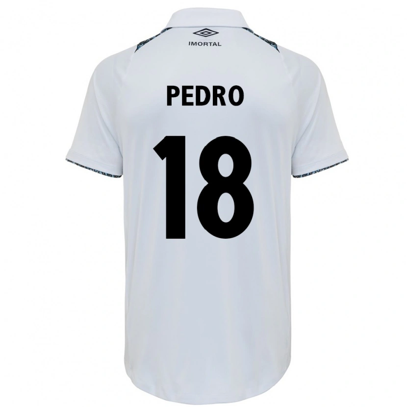Danxen Kid João Pedro #18 White Blue Away Jersey 2025/26 T-Shirt