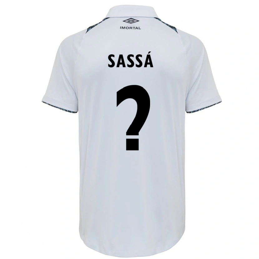 Danxen Kid Sassá #0 White Blue Away Jersey 2025/26 T-Shirt