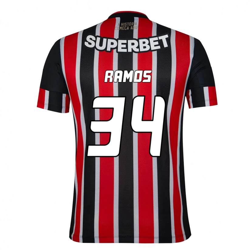 Danxen Kid Raí Ramos #34 Black Red Away Jersey 2025/26 T-Shirt