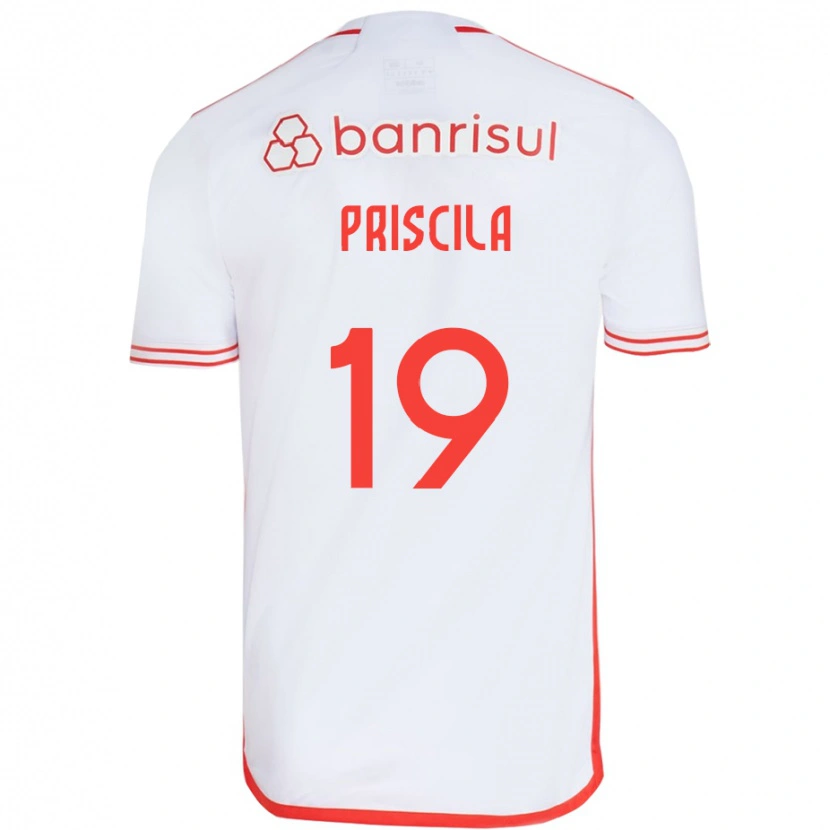Danxen Kid Priscila #19 White Red Away Jersey 2025/26 T-Shirt