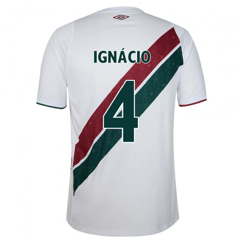 Danxen Kid Ignácio #4 White Green Maroon Away Jersey 2025/26 T-Shirt