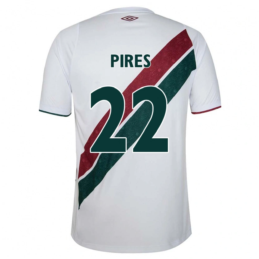 Danxen Kid Gabriel Pires #22 White Green Maroon Away Jersey 2025/26 T-Shirt