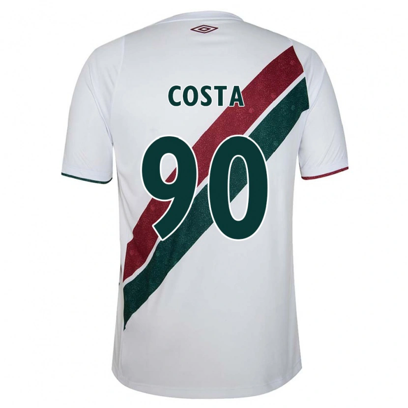 Danxen Kid Douglas Costa #90 White Green Maroon Away Jersey 2025/26 T-Shirt