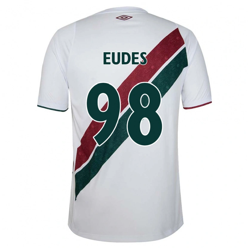 Danxen Kid Vitor Eudes #98 White Green Maroon Away Jersey 2025/26 T-Shirt