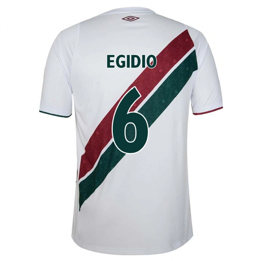 Danxen Kid Egidio #6 White Green Maroon Away Jersey 2025/26 T-Shirt
