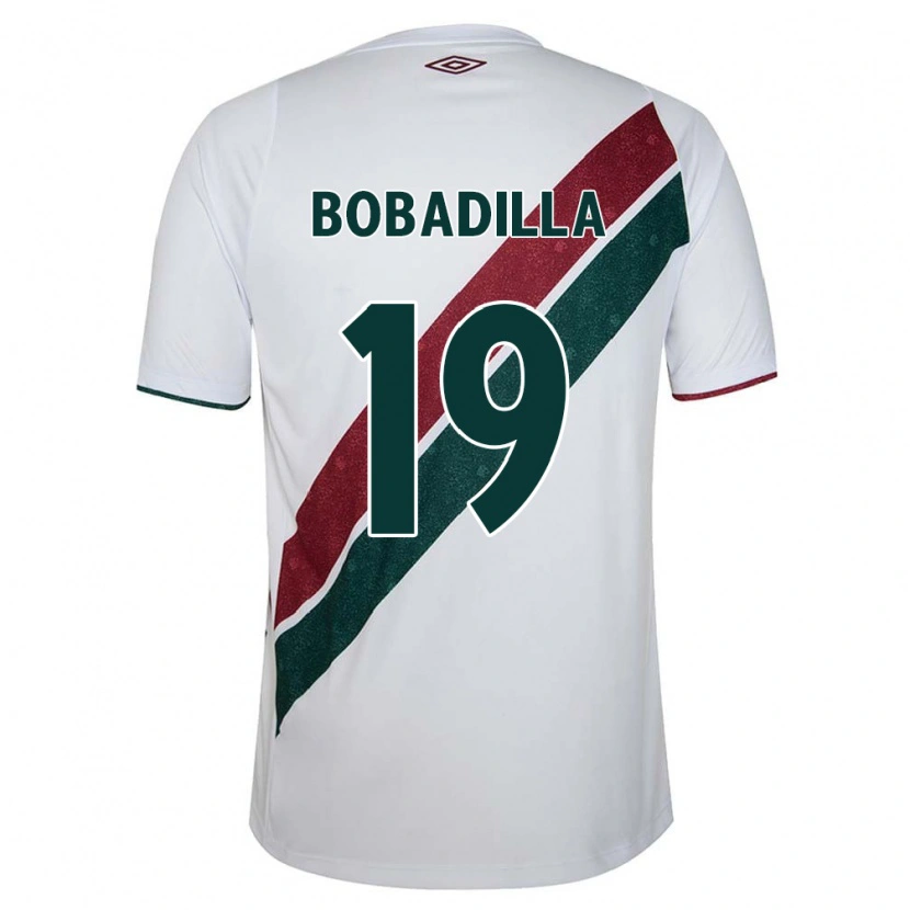 Danxen Kid Raul Bobadilla #19 White Green Maroon Away Jersey 2025/26 T-Shirt
