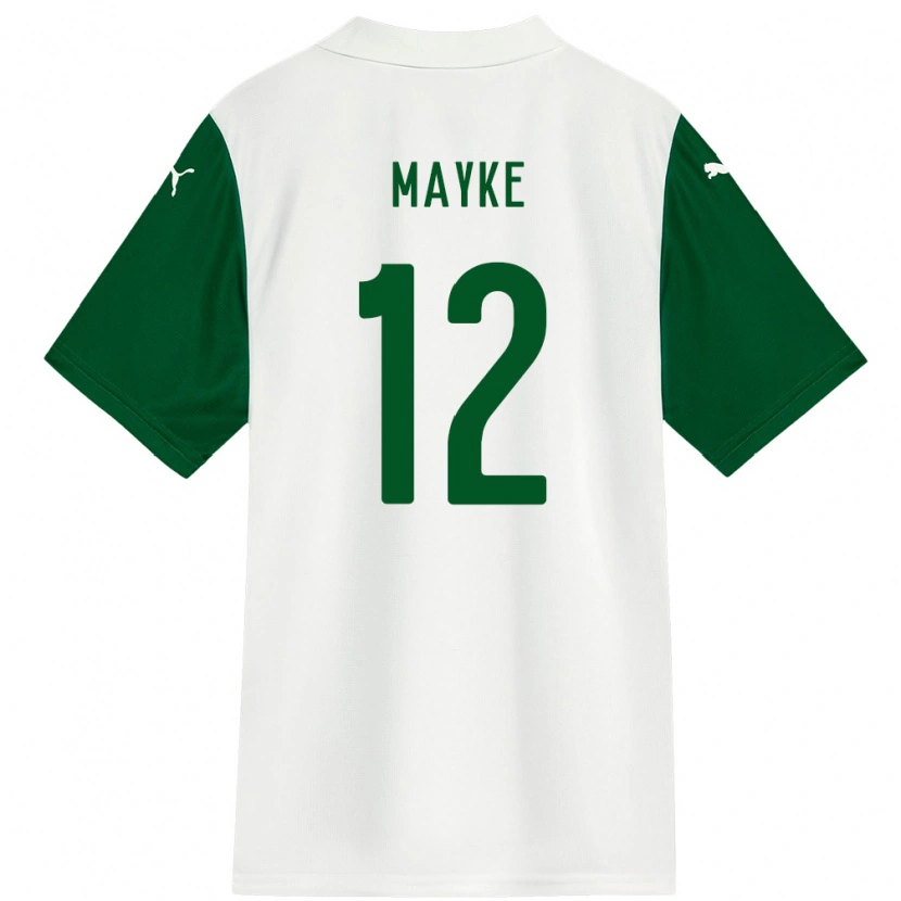 Danxen Kid Mayke #12 White Green Away Jersey 2025/26 T-Shirt