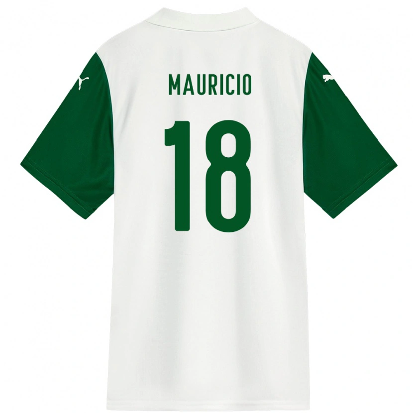 Danxen Kid Mauricio #18 White Green Away Jersey 2025/26 T-Shirt