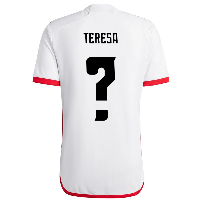 Danxen Kid Felipe Teresa #0 White Red Away Jersey 2025/26 T-Shirt