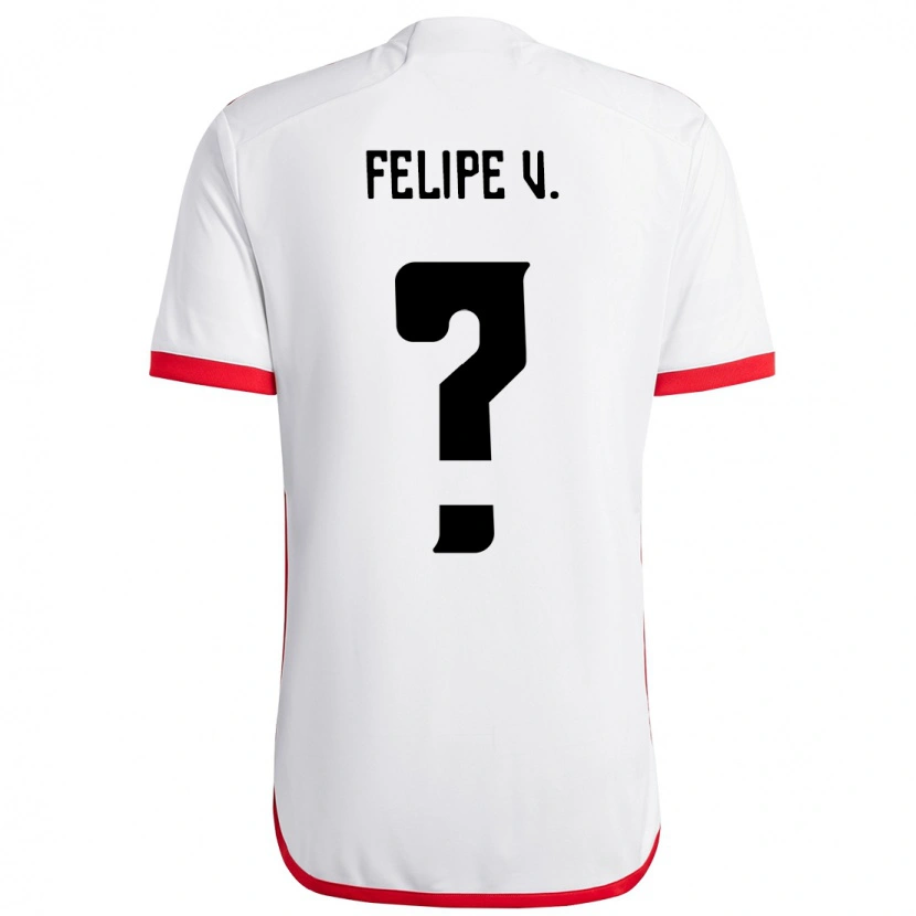 Danxen Kid Felipe Vieira #0 White Red Away Jersey 2025/26 T-Shirt