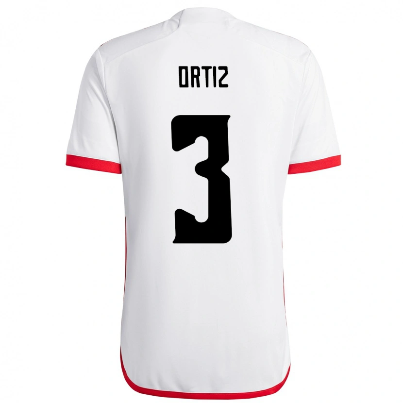 Danxen Kid Léo Ortiz #3 White Red Away Jersey 2025/26 T-Shirt