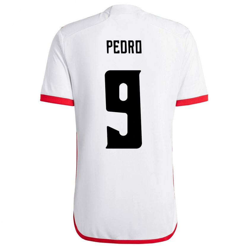 Danxen Kid Pedro #9 White Red Away Jersey 2025/26 T-Shirt