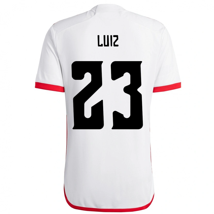Danxen Kid David Luiz #23 White Red Away Jersey 2025/26 T-Shirt