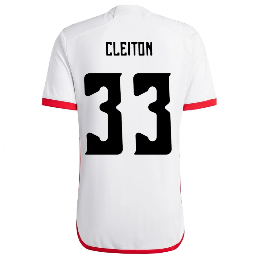 Danxen Kid Cleiton #33 White Red Away Jersey 2025/26 T-Shirt