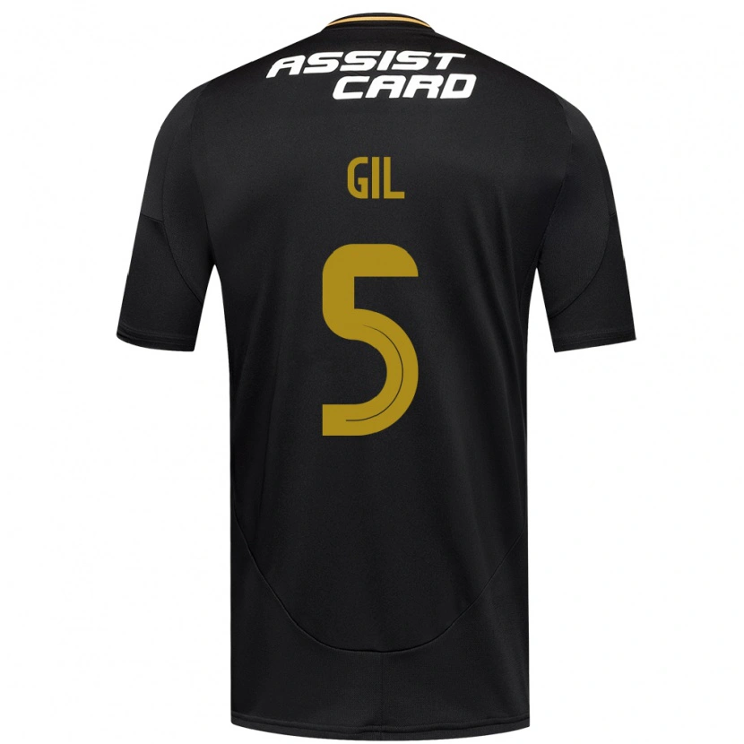 Danxen Kid Leonardo Gil #5 Black White Away Jersey 2025/26 T-Shirt
