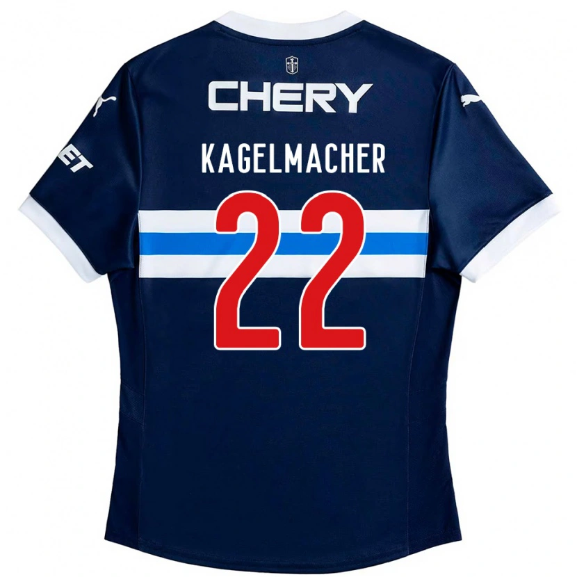 Danxen Kid Gary Kagelmacher #22 Royal Blue White Away Jersey 2025/26 T-Shirt
