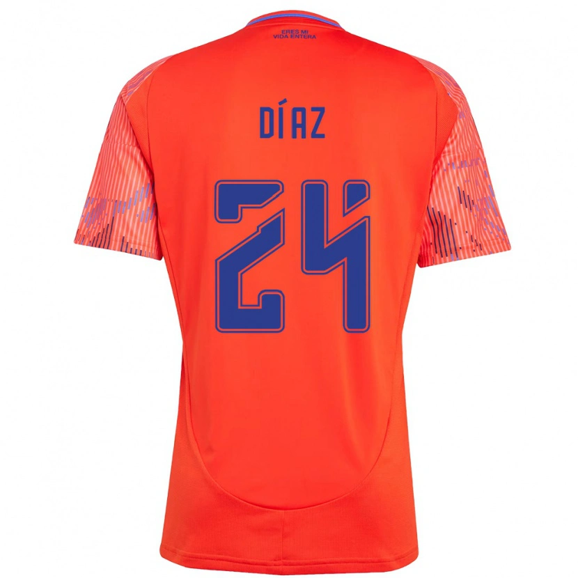 Danxen Kid Antonio Díaz #24 Orange Red Away Jersey 2025/26 T-Shirt