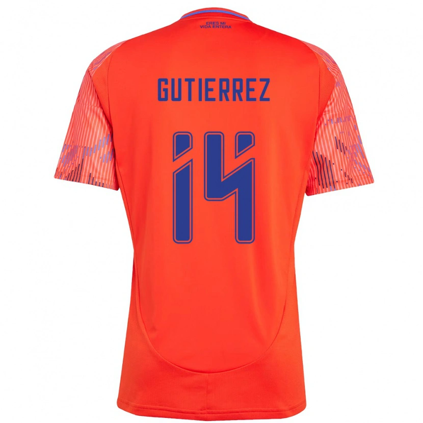 Danxen Kid Ana Gutiérrez #14 Orange Red Away Jersey 2025/26 T-Shirt