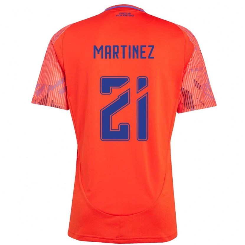 Danxen Kid Maria Martínez #21 Orange Red Away Jersey 2025/26 T-Shirt